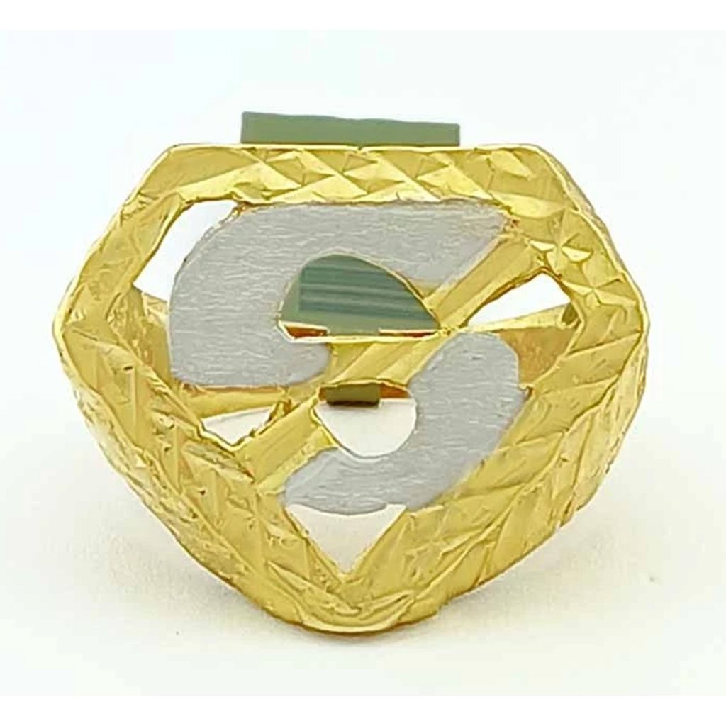 Superman S Solid 10k Ring Yellow Gold